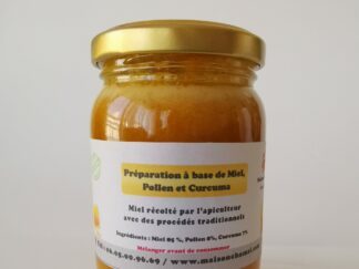 Elixir de Miel, Pollen, Curcuma et Propolis (Net : 250g)