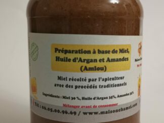 Pâte à tartiner Miel- Amandes - Argan (Amlou berbère) Net 420g