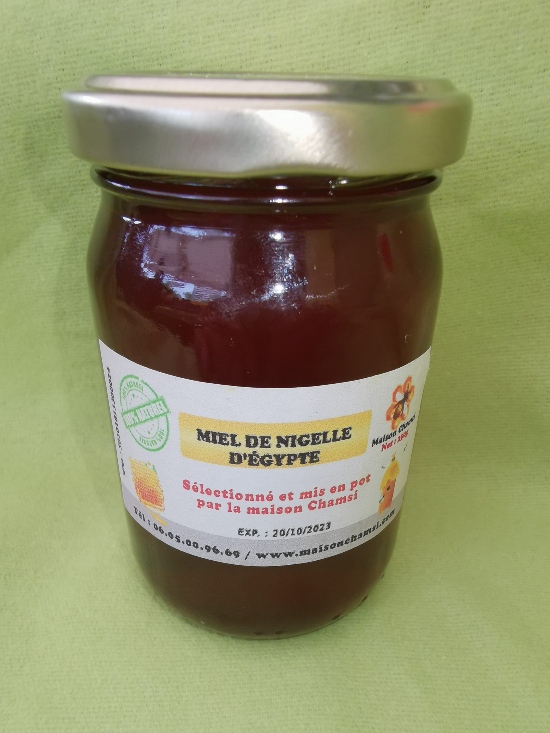 Miel de fleur de Nigelle d'Egypte /Qualité premium/ Poids net 500g